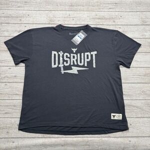 NEW Under Armour T-Shirt Women's XL Black Project Rock Disrupt Loose Fit Skater
